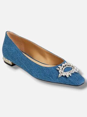 Nalebe Women's Blue Aurum Denim Ballet Flats Shoes Size EU:38.5 US:8.5
